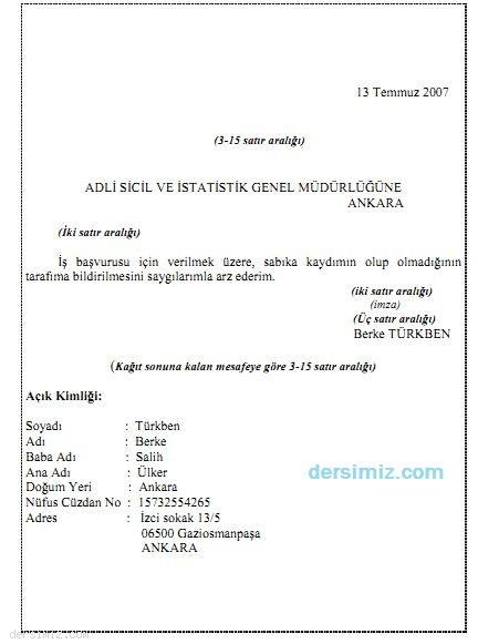 örnek dilekçeler